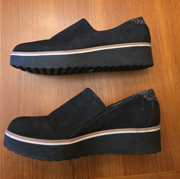 Platform Slip On Dr Scholl's "Look Out" Black Size 10 - Picture 4 of 7